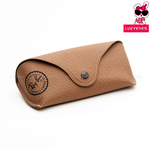 A017 กล่องแว่น RAYBAN แท้ 100% แบบนูนสีน้ำตาล ย้อนยุค