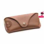 A007 กล่องแว่น RAYBAN แท้ 100% แบบนูนสีน้ำตาลผิวเรียบ