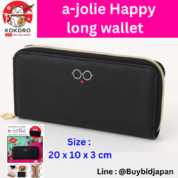 [PRE-ORDER] กระเป๋า a-jolie HAPPY Wallet กระเป๋านำโชค กระเป๋าสตางค์แบบยาว สีดำ ajolie ของแท้ นำเข้าจากญี่ปุ่น