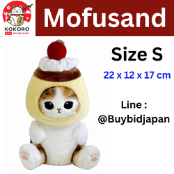[PRE-ORDER] ตุ๊กตา แมวโมฟุ พุดดิ้ง Mofusand Pudding Cat ขนาด S 22 x 12 x 17 cm นำเข้าจากญี่ปุ่น โมฟุซาน mofu mofusand ぽてたまぬいぐるみ(プリンにゃん)