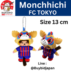 [PRE-ORDER] พวงกุญแจ ตุ๊กตา ม่อนชิชิ เจลีก เอฟซี โตเกียว Monchhichi FC TOKYO 13 cm J.LeagueＦＣ東京 モンチッチコラボぬいぐるみキーホルダー