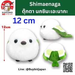 [PRE-ORDER] ตุ๊กตา ชิมะจัง มัจฉะ สีเขียว นกชิมะเอะนากะ นกฮอกไกโด Size 12 x 12 x 12 cm นำเข้าจากญี่ปุ่น Fuku-Fuku Shimaenaga Shima-chan Macha 704230