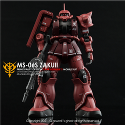 G-REWORK CUSTOM DECAL HG ORIGIN MS-06S ZAKU II ( CHAR AZNABLE)