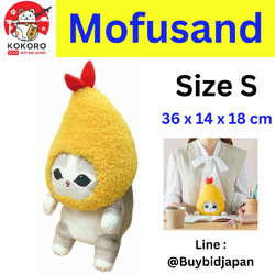 [PRE-ORDER] ตุ๊กตาเกาะขอบโต๊ะ แมวโมฟุ กุ้งชุบแป้งทอด Mofusand Shrimp Cat ขนาด S 36 x 14 x 18 cm นำเข้าจากญี่ปุ่น โมฟุซาน mofu mofusand ふんばるず(えびにゃん)