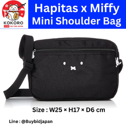 [PRE-ORDER] กระเป๋าสะพาย มิฟฟี่ สีดำ Hapitas 6060 Miffy Mini Shoulder Bag นำเข้าจากญี่ปุ่น [ハピタス] ミニショルダーバッグ ミッフィー(miffy) 6060