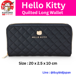 [PRE-ORDER] กระเป๋าสตางค์ คิตตี้ กระเป๋าสตางค์แบบยาว Hello Kitty Quilted Long Wallet Size : 20 x 2.5 x 10 cm ハローキティ キルティング長ウォレット