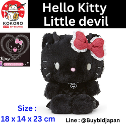 [PRE-ORDER] ตุ๊กตา คิตตี้ สีดำ ปีศาจตัวน้อย Hello Kitty Little Devil นำเข้าจากญี่ปุ่น Sanrio Japan ハローキティ ぬいぐるみ 小悪魔（天使小悪魔デザイン）