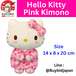 [PRE-ORDER] ตุ๊กตา คิตตี้ กิโมโน ซากุระ สีชมพู Hello Kitty PINK Kimono Sakura Size S นำเข้าจากญี่ปุ่น ハローキティ 桜着物