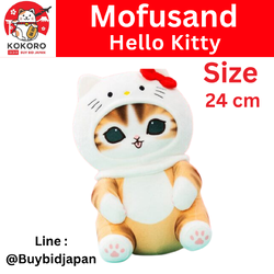 [PRE-ORDER] ตุ๊กตา Mofusand Hello Kitty Cat แมวโมฟุ คิตตี้ ขนาด สูง 24 cm mofusand × サンリオキャラクターズ BIGぬいぐるみ