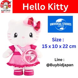 [PRE-ORDER] Hello Kitty ตุ๊กตาคิตตี้ สะพายกระเป๋า จาก Universal Studio Japan (USJ) แรร์ไอเทม ハローキティ ぬいぐるみ