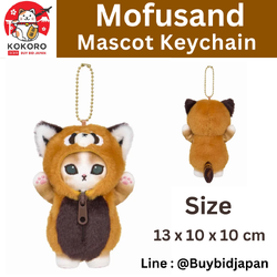 [PRE-ORDER] พวงกุญแจ ตุ๊กตา แมวโมฟุ แพนด้าแดง Mofusand Red Panda Cat Mascot mofusand もふもふ！レッサーパンダにゃん マスコット