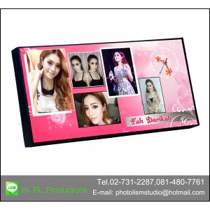 นาฬิการูปภาพตัวเอง กรอบลอย เคลือบด้าน ขนาด 6x12 นิ้ว