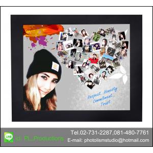 Photo Mix ขนาด 20x26" กรอบไม้สีดำ เคลือบร้อน