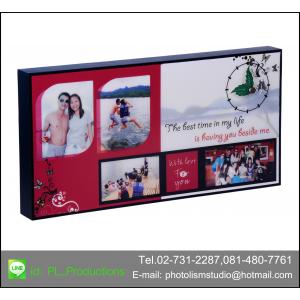 นาฬิการูปภาพตัวเอง กรอบลอย เคลือบด้าน ขนาด 6x12 นิ้ว