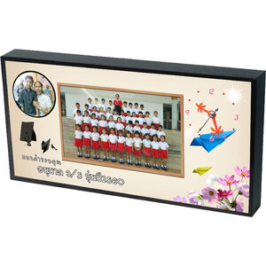 ของขวัญให้คนรัก นาฬิการูปภาพตัวเอง กรอบลอยด้าน ขนาด 6x12 นิ้ว