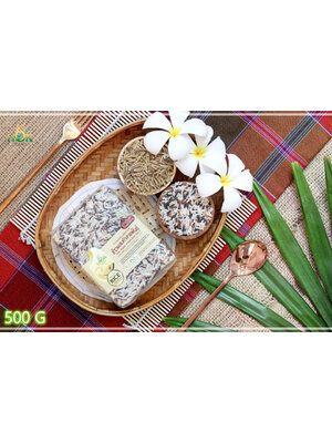 ข้าวปลอดสารผสมห้าสายพันธุ์ 500 g ข้าวเพื่อสุขภาพผสมห้าสายพันธุ์ 500g ข้าวปลอดสารเคมีผสมห้าสายพันธุ์ 500g ข้าวสุขภาพผสมห้าสายพันธุ์ 500g ข้าว 5 สายพันธุ์ Surin Organic 5 Multi-Grain Rice (Small Size 500 g) 500 กรัม