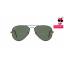 RAYBAN RB3025 002/58 ORIGINAL AVIATOR Size 55,58,62 กรอบดำ เลนส์เขียว Polarized