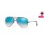 RayBan RB3025 002/4O AVIATOR LARGE METAL กรอบดำ เลนส์ปรอทฟ้าไล่สี