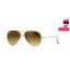 RAYBAN RB3025 112/85 AVIATOR Size 58 กรอบทองด้าน เลนส์น้ำตาลไล่สี