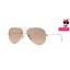 RAYBAN RB3025 001/3E AVIATOR Size 55,58,62 กรอบทอง เลนส์ชา ชมพูไล่สี