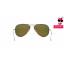 RAYBAN RB3025 112/69 AVIATOR Size 55,58,62 กรอบทองด้าน เลนส์ปรอทส้ม