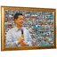 ของขวัญวันเกษียณ Mosaic Photo ขนาด 20x30 นิ้ว + กรอบไม้เส้นสีทองD เคลือบร้อน