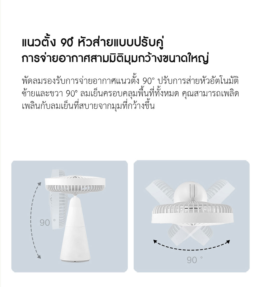 Xiaomi Desktop Portable Fan - พัดลมตั้งโต๊ะแบบพกพาเสี่ยวหมี่