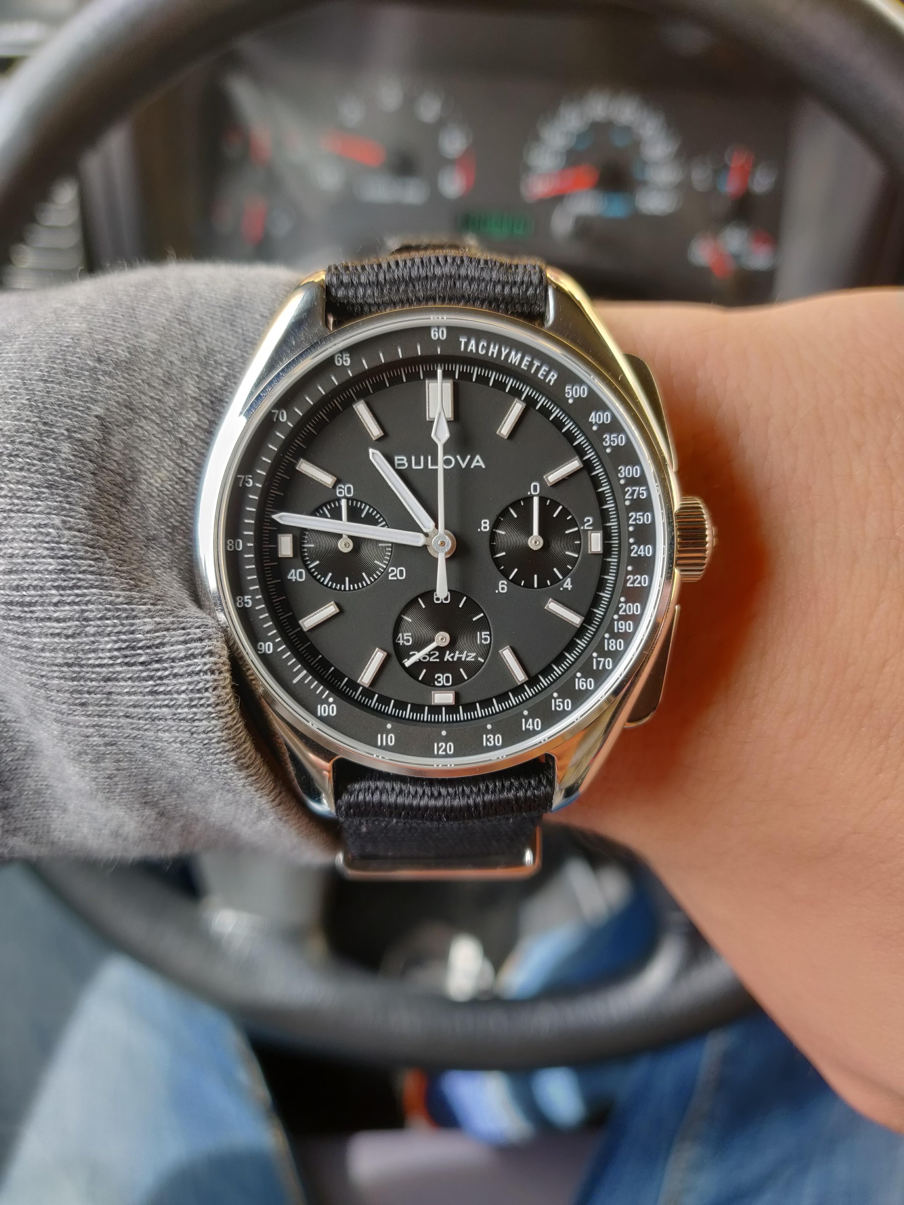 Bulova 96A225 นาฬิกาผู้ชาย Special Edition Lunar Pilot Chronograph Men's Watch