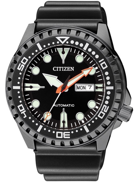 Citizen NH8385-11E นาฬิกาผู้ชาย Automatic Black IP Men's Watch
