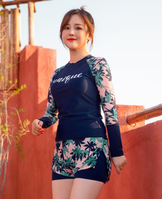 ชุดว่ายน้ำทูพีช แขนยาวแบบสปอร์ต 2xl พร้อมส่ง :ชุดว่ายน้ำไซส์ใหญ่สีน้ำเงินชมพูแต่งลายต้นมะพร้าว มาพร้อมกางเกงขาสั้นแบบสวยน่ารักมากๆจ้า :ขนาด รอบอก 36 - 44 นิ้ว เอว 32 - 40 นิ้ว สะโพก 36 - 44 นิ้ว