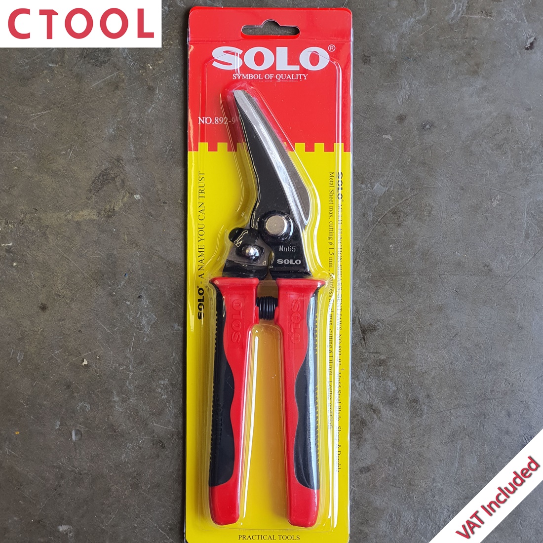 กรรไกร เอนกประสงค์ ปากโค้ง 9นิ้ว 892-9" Solo ของแท้ - Authentic Multi Function Shears Bent Jaws - ซีทูล Ctool