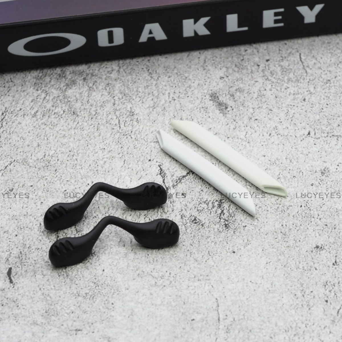 ชุดยางขาแว่น + แป้นจมูก OAKLEY OO9206, OO9181, RADARLOCK PATH สีขาว