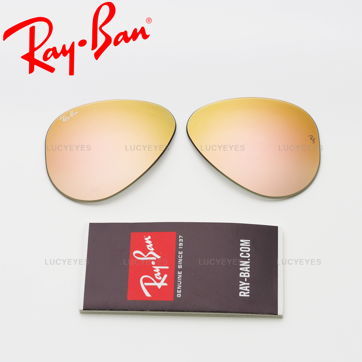 เลนส์ RAYBAN แท้ 100% RB3025 001/7O, เลนส์สีปรอทชมพูไล่สี