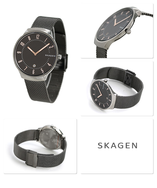 Skagen SKW6460 นาฬิกาผู้ชาย Grenen Dark Grey Titanium Stainless Steel Men's Watch