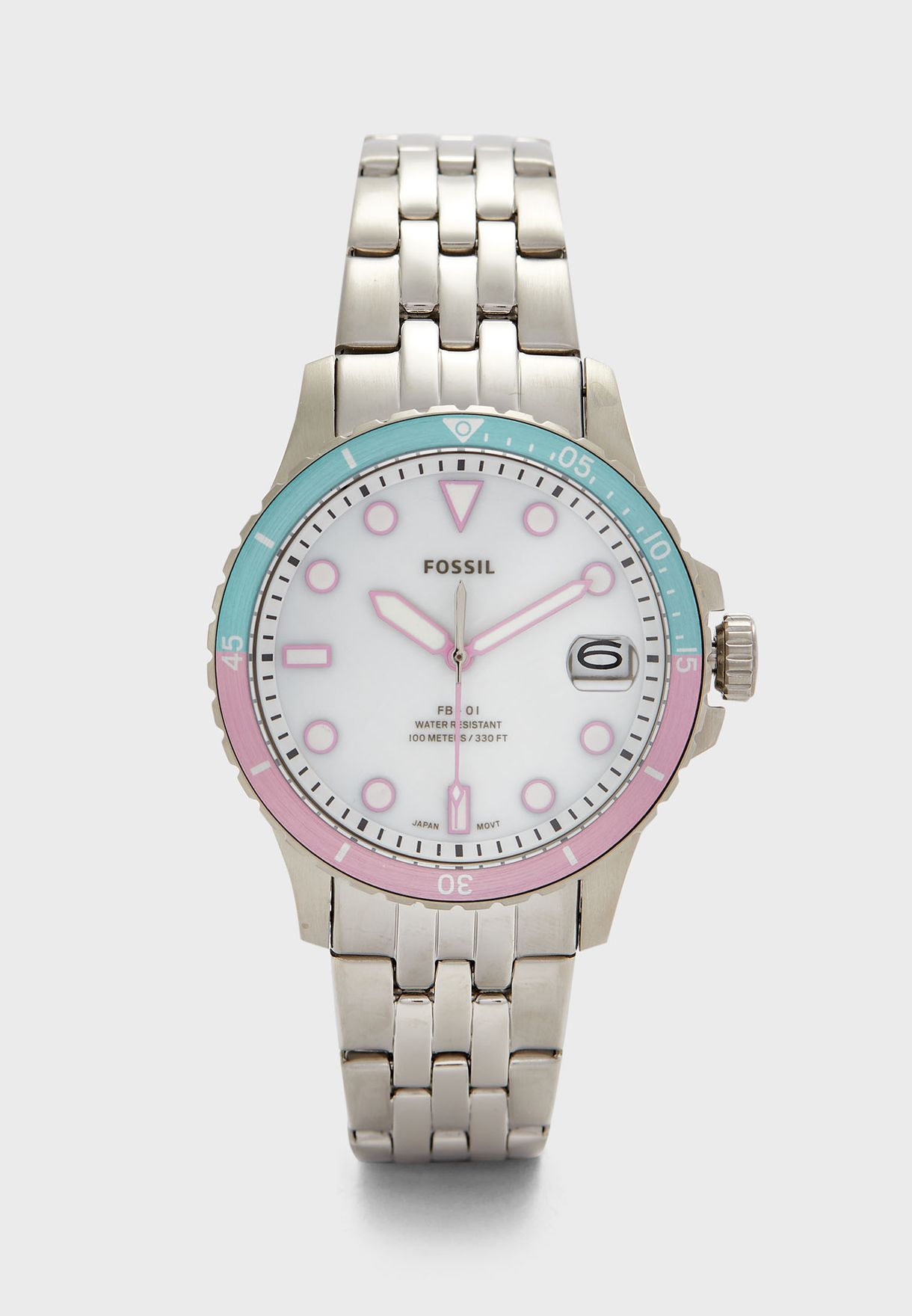 Fossil ES4741 นาฬิกาผู้หญิง FB-01 Three-Hand Date Stainless Steel Women's Watch
