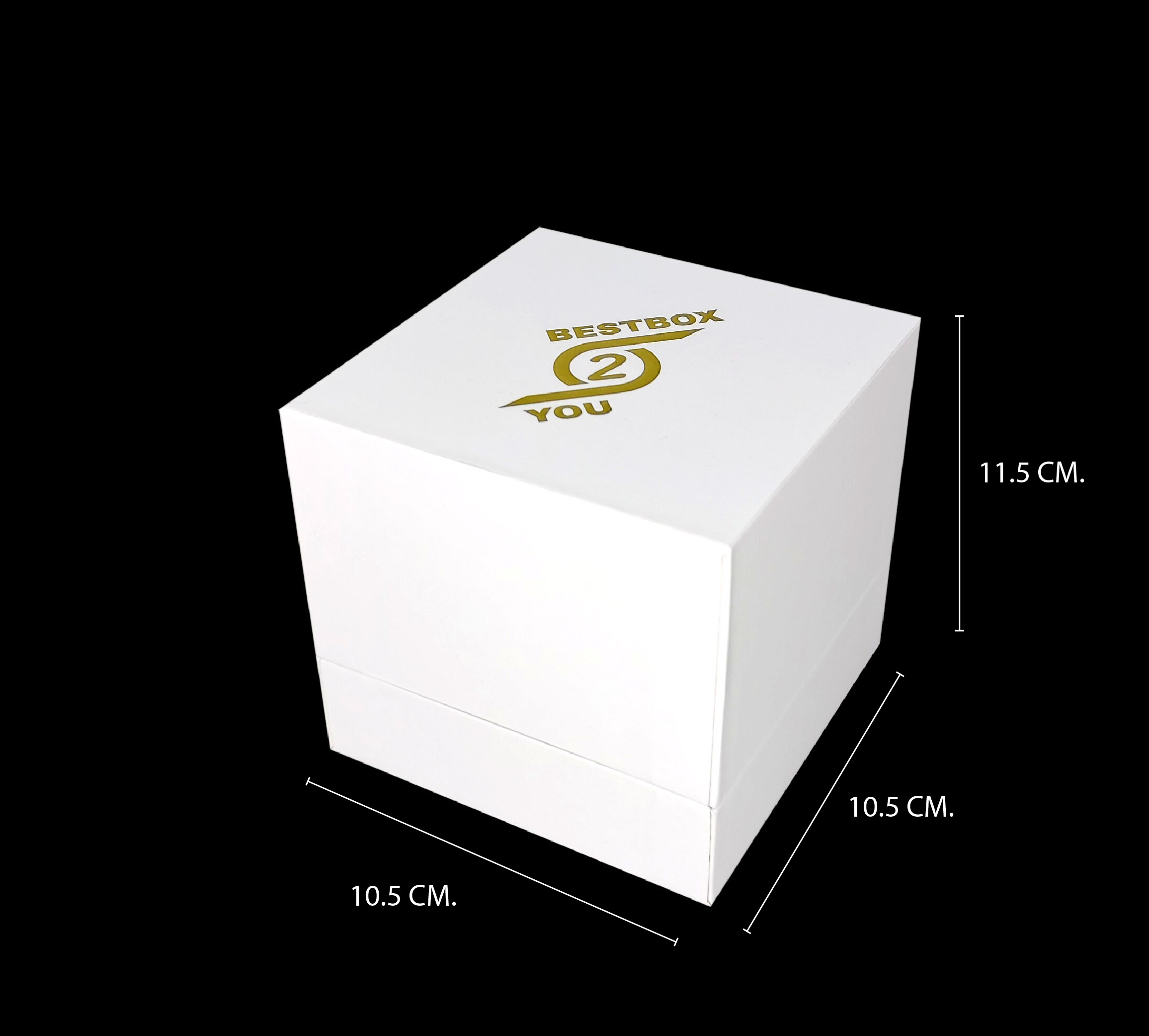 (Pre-order ขั้นต่ำ 100 กล่อง) BL919 กล่องจั่วปัง ทรงฝาครอบกล่องฐาน ขนาด 10.5 x 10.5 x 11.5 ซม. พร้อมช่องใส่สินค้า