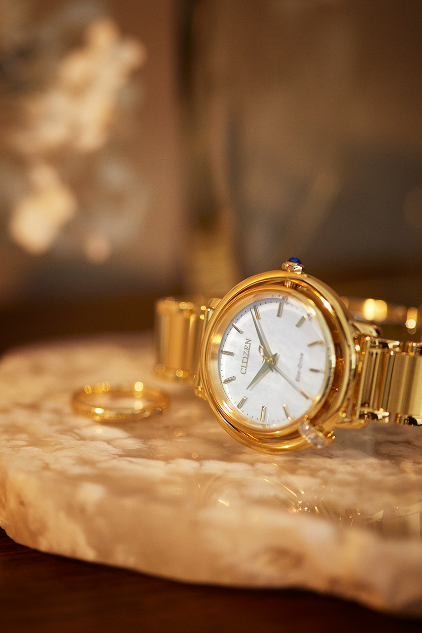 Citizen EM1093-61D นาฬิกาผู้หญิง Eco-Drive Diamond 3 Pcs Women's Watch + Leather Strap