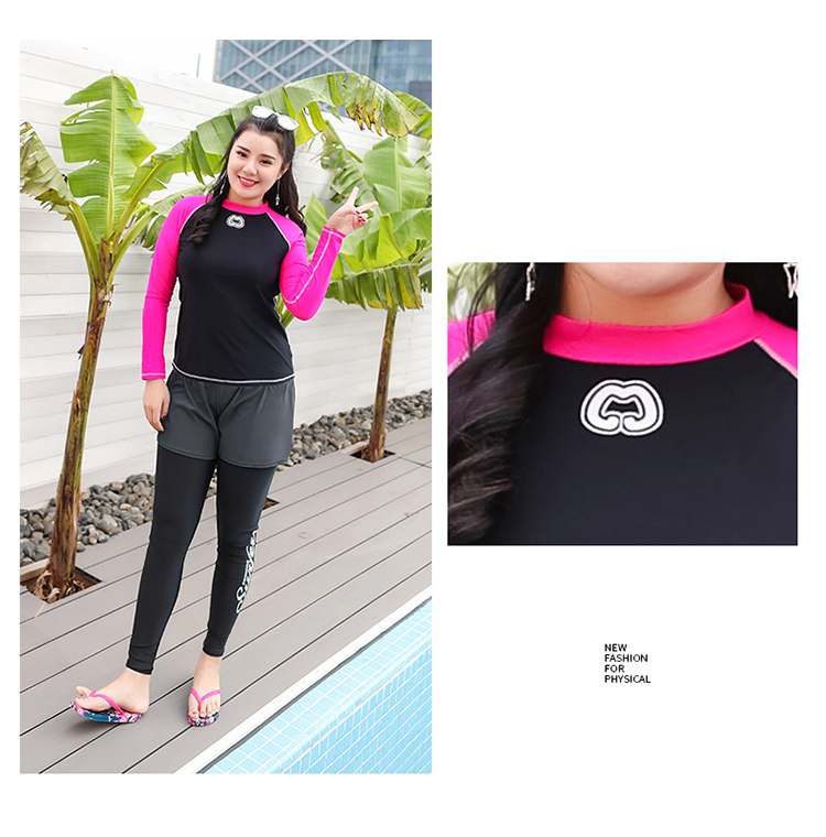 ชุดว่ายน้ำคนอ้วน 3xl แบบสปอร์ตพร้อมส่ง :ชุดว่ายน้ำไซส์ใหญ่สีดำชมพูแขนยาว set 3 ชิ้น. มีเสื้อแขนยาว บราและกางเกงขายาวติดกางเกงขาสั้น แบบสวยคุ้มสุดๆจ้า:เสื้อแขนยาวรอบอก36-42นิ้ว บรารอบอก34-40นิ้ว กางเกงขายาวติดกางเกงขาสั้น เอว28-36นิ้ว สะโพก36-44นิ้วจ้า