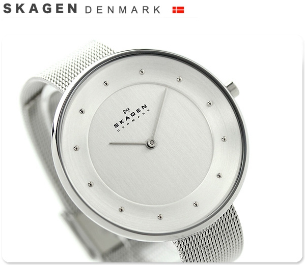 Skagen SKW2140 นาฬิกาผู้หญิง Skagen รุ่น SKW2140, Gitte Silver Dial Crystals Women's Watch