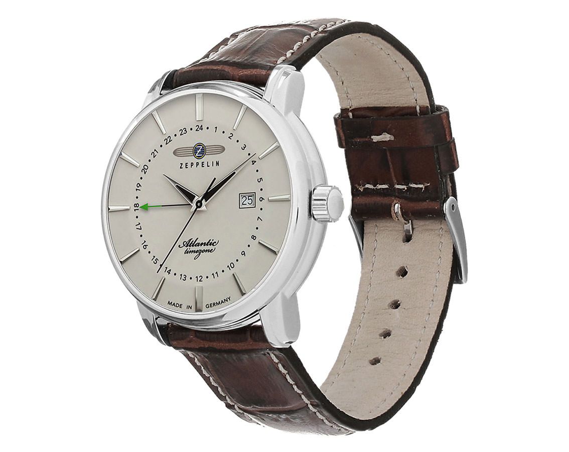 Zeppelin 8442-5 นาฬิกาผู้ชาย Atlantic GMT Quartz Men's Watch