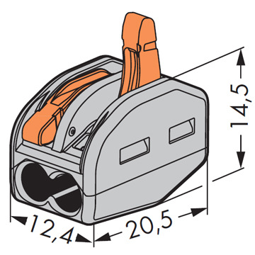 PCT-212 Universal compact wire wiring connector conductor terminal block