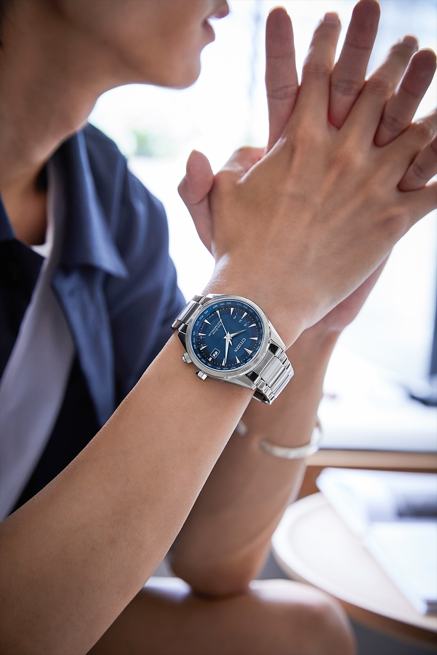 Citizen CB0270-87L นาฬิกาผู้ชาย Eco-Drive Perpetual World Time Men's Watch