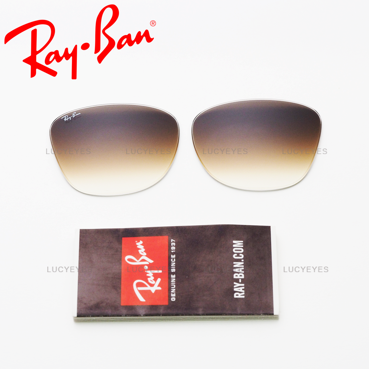 เลนส์ RAYBAN แท้ 100% RB4175, CLUBMASTER OVERSIZED เลนส์สีน้ำตาลไล่สี
