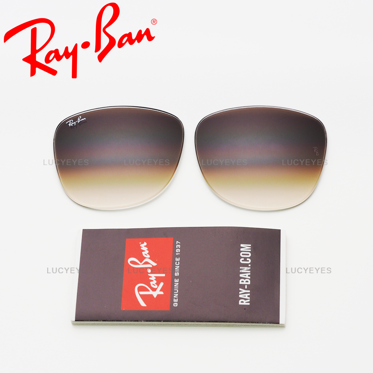 เลนส์ RAYBAN แท้ 100% RB4105 710/51, FOLDING WAYFARER เลนส์สีน้ำตาลไล่สี