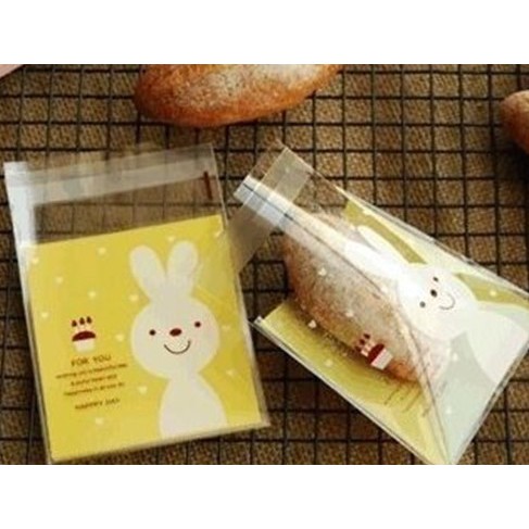 ถุงคุ๊กกี้ ฝากาว ขนาด 10x10 ซม. (95-100 ใบ) ชุดที่ 1/6