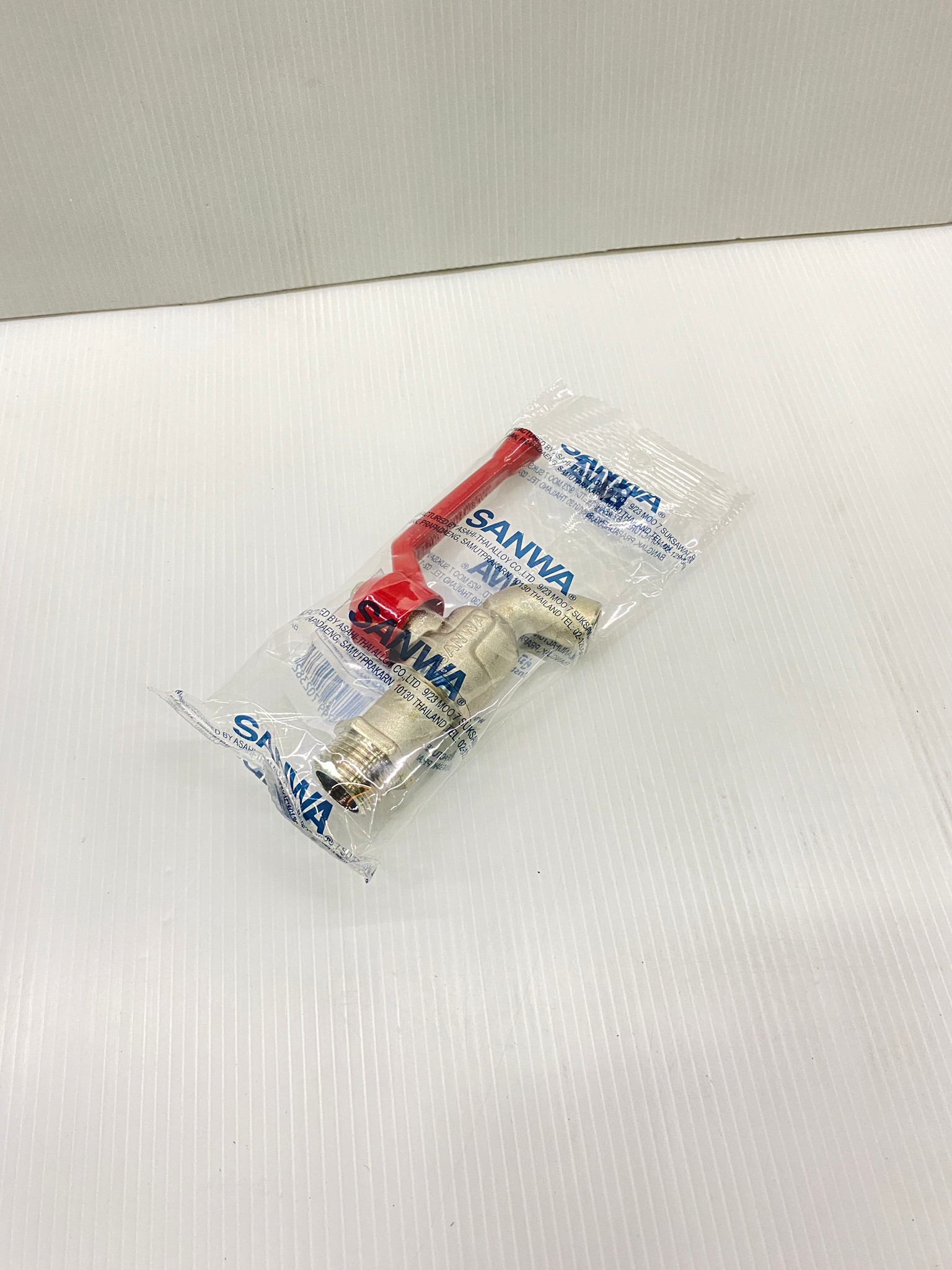 ก๊อกบอล ก๊อกน้ำ ด้ามแดง ขนาด 1/2" (4หุน) CK15 SANWA ของแท้ 100%