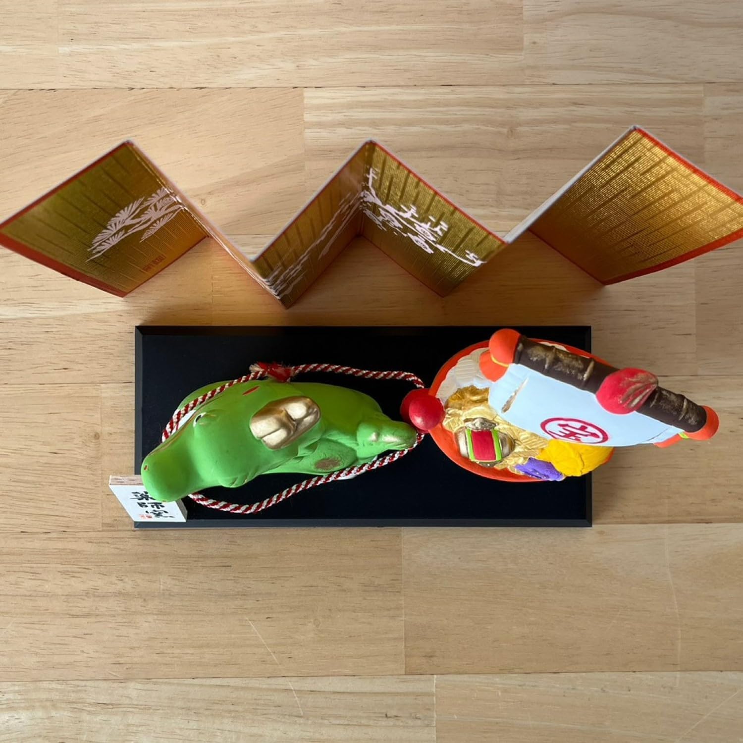 [พร้อมส่ง] มังกรเขียว ขนเรือสมบัติ ของมงคลญี่ปุ่น ฮวงจุ้ยโต๊ะทำงาน เสริมโชคลาภ นำเข้าจากญี่ปุ่น Dragon Zodiac