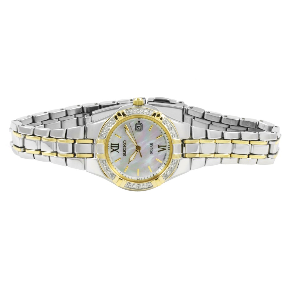 Seiko SUT068 นาฬิกาผู้หญิง Solar MOP Dial Women's Watch