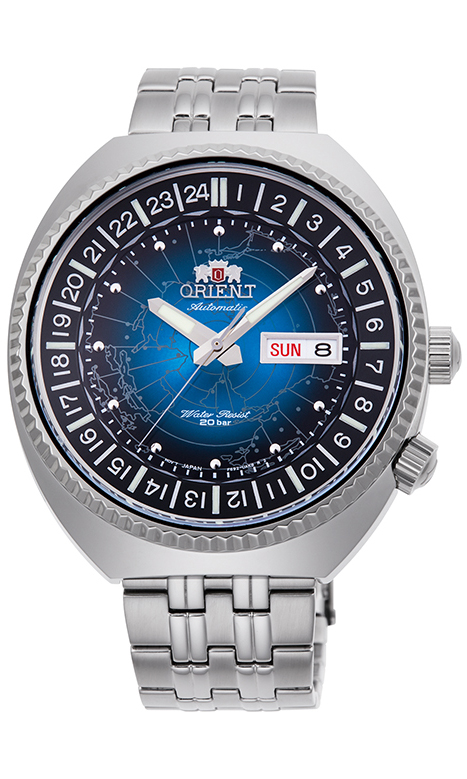 Orient RA-AA0E03L19B นาฬิกาผู้ชาย World Map Revival Automatic Men's Watch