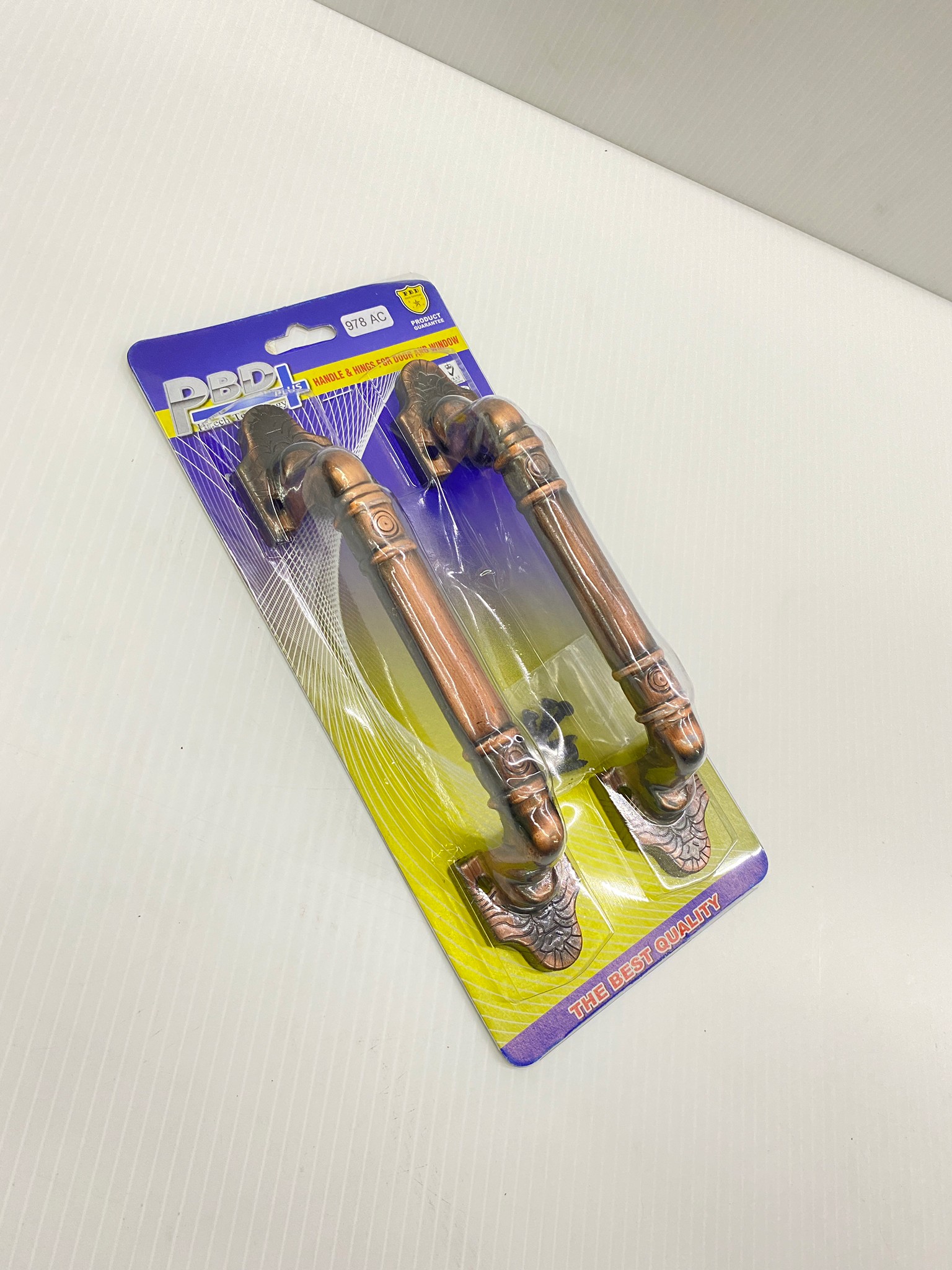 PBD PLUS มือจับ 8 นิ้ว สีรมดำ #968AC ลายพฤกษา (แพ็ค2ชิ้น)